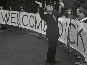 Richard Nixon Greeting Supporters
