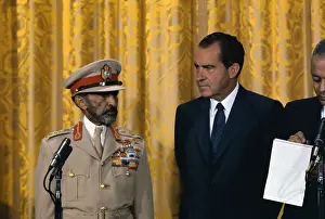 Richard Nixon with Haile Selassie