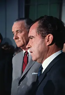 Richard Nixon with Lyndon Johnson