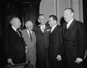 Knowland Prints: Richard Nixon and Lyndon Johnson with Senators