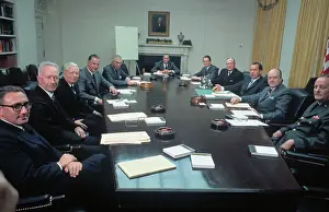 William Pierce Rogers Prints: Richard Nixon Meeting with Security Council