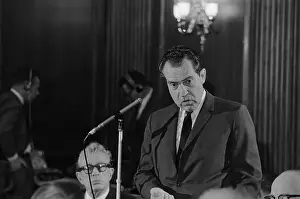 Richard Nixon at Microphone