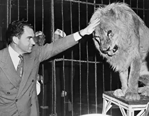 Circus Animal Prints: Richard Nixon Petting Circus Lion