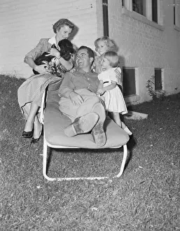 Richard Nixon Relaxing With His Family