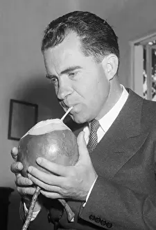 Visit Prints: Richard Nixon Samples Coconut Milk