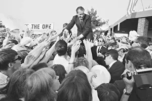 1968 Us Presidential Election Prints: Richard Nixon Shaking Hands on His Campaign