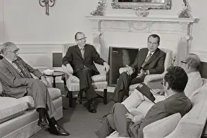 Richard Nixon Sitting in Circle with President Council Members