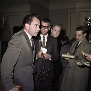 Richard Nixon Speaking to Reporters