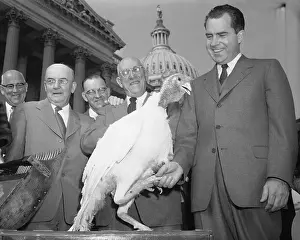 Member Of Congress Prints: Richard Nixon with Turkey as Gift
