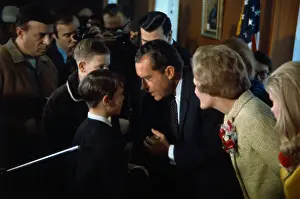 Manchester Prints: Richard Nixon and Wife Greeting Supporters