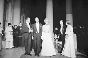 Richard Nixon and Wife Welcoming Pierre Trudeau