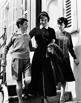 Gabrielle Van Der Mal Prints: Richard O'Sullivan, Audrey Hepburn, and Jeannette Sterke on Set