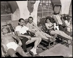 Songwriter Prints: Richard Rodgers and Moss Hart with Sunbathers