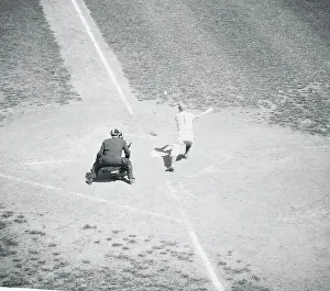 Richie Ashburn Hitting a Foul Ball