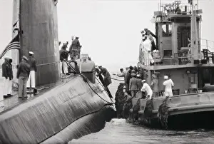 Rickover Boarding First Nuclear-Powered Sub