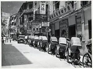 Sedan Prints: Rickshaws Parked on Street