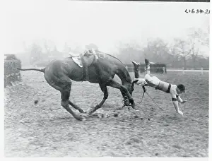 Gruesome Prints: Rider Falling from Horse
