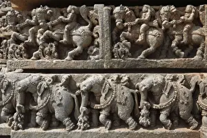 South Asia Prints: Riders on horses and elephants