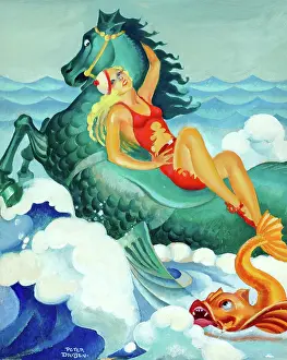Driben Prints: Riding a Sea Horse