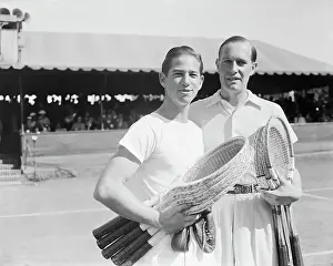 Riggs and von Cramm Before Tennis Match