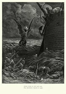 Sailing Ship Gallery: Rime of the Ancient Mariner Death fires danced at night