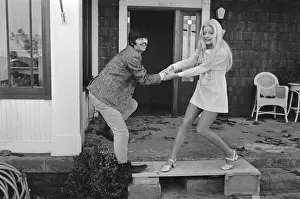 Ringo Starr Posing with Ewa Aulin