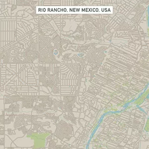 New Mexico Collection: Rio Rancho New Mexico US City Street Map
