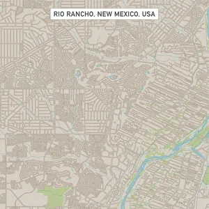 New Mexico Collection: Rio Rancho New Mexico US City Street Map