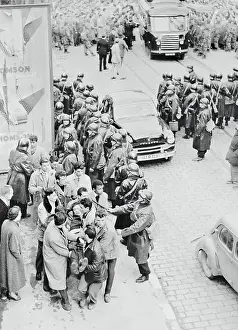 Algiers Prints: Rioters in Algiers as French President Mollet Arrives