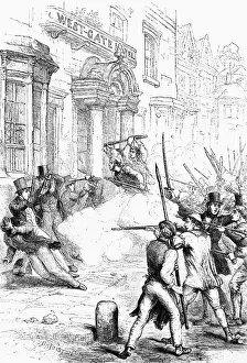 Rioters Shooting and Fighting