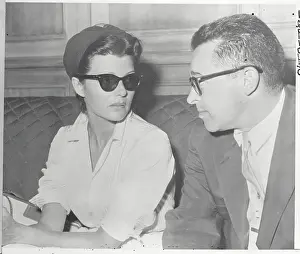 Rita Hayworth Conversing with Attorney