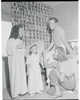 Rita Hayworth with Daughters and Dick Haymes