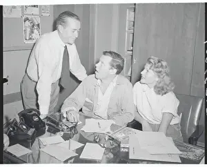 Rita Hayworth and Husband Conversing with Attorney