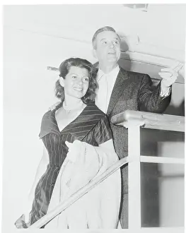 Rita Hayworth and James Hill Posing
