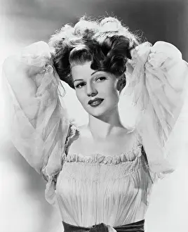 Human Hair Prints: Rita Hayworth Lifting Hair