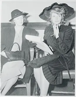Rita Hayworth and Mrs. Volga Cansino Waiting