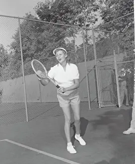 Rita Hayworth Playing Tennis