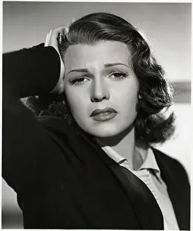 Rita Hayworth Portrait W/Hand On Head