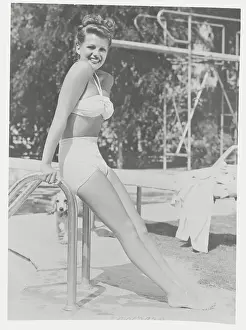 Comfortable Prints: Rita Hayworth in Swimsuit