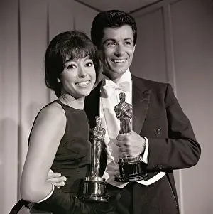 Statuette Prints: Rita Moreno and George Chakiris with Oscars