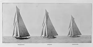 America H Prints: Rival Defenders, Independence, Columbia and Constitution