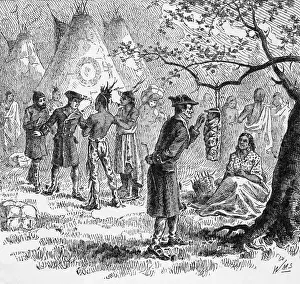 Trader Prints: Rival Fur Traders Illustration