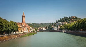 Images Dated 19th July 2014: River Adige floating Through Verona, Italy