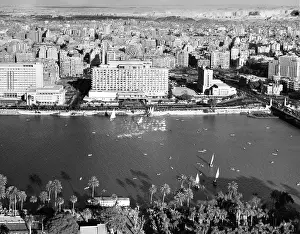 Lac0062 Prints: RIVER NILE IN CAIRO
