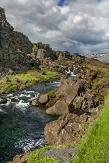 Volcano Collection: A river in Xingvellir National park, iceland