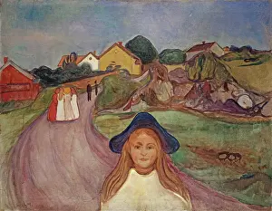 Prints of Road in Aasgaardstrand, 1901. Found in the collection of the Art Museum Basel. Artist Munch, Edvard (1863-1944). (Photo by Fine Art Images/Heritage Images via Getty Images) Where emotion becomes image, and every image speaks a thousand whispers.: Road In Aasgaardstrand