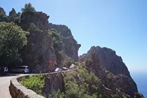 Images Dated 27th June 2016: Road through the Calanques of Piana, Corsica, France