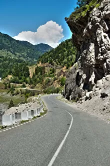 Mountain Road Collection: Road to Mestia of Svaneti region in Georgia