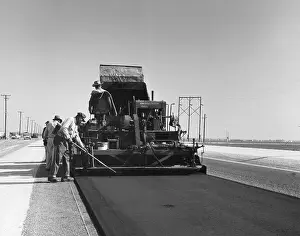 Texas Prints: Road Being Resurfaced; Hot Asphalt Mix