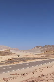 Images Dated 27th October 2011: Road in the Sinai desert, Egypt, Africa